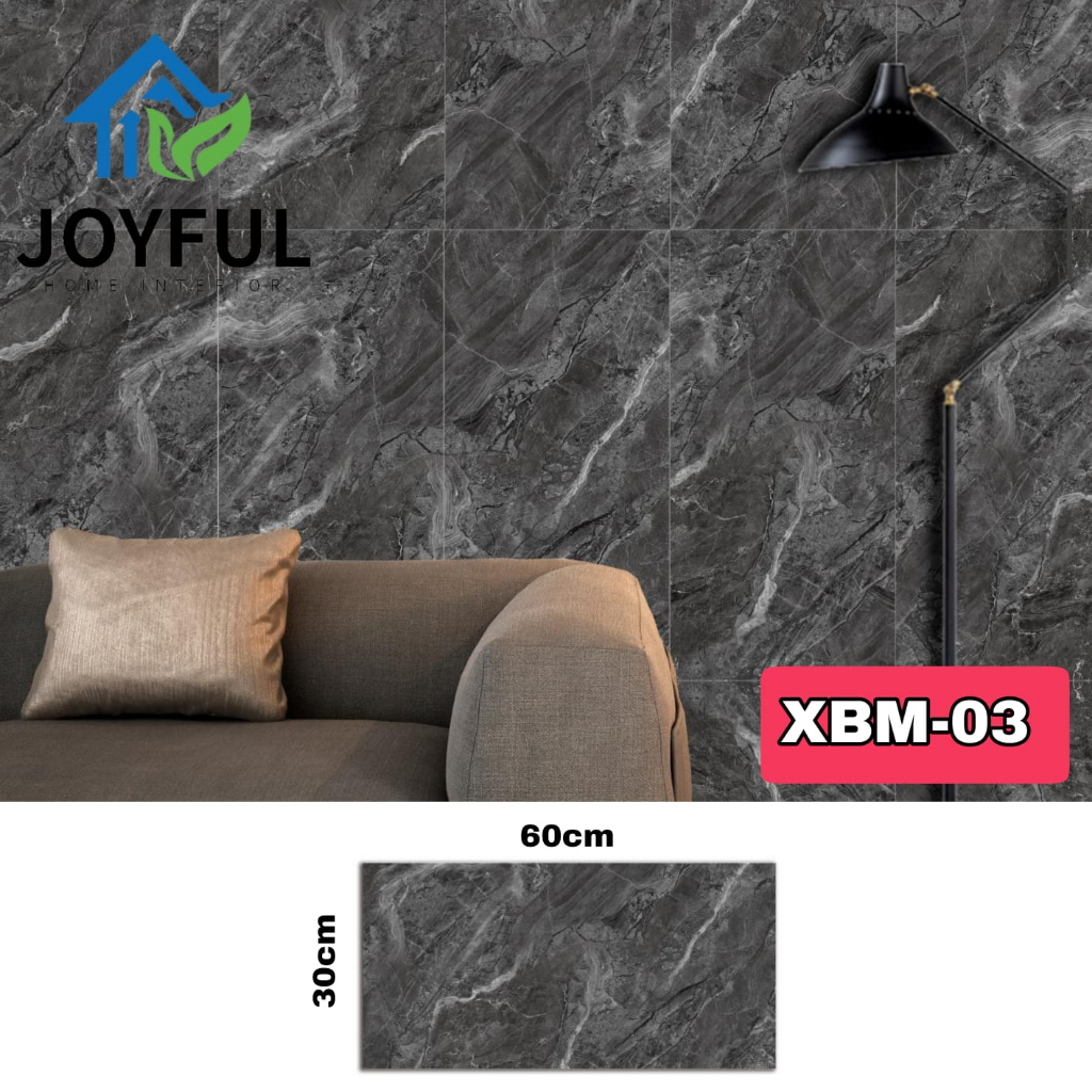 Wallpaper dinding VINYL Marble 30 x 60 cm • 10 LEMBAR • High Quality