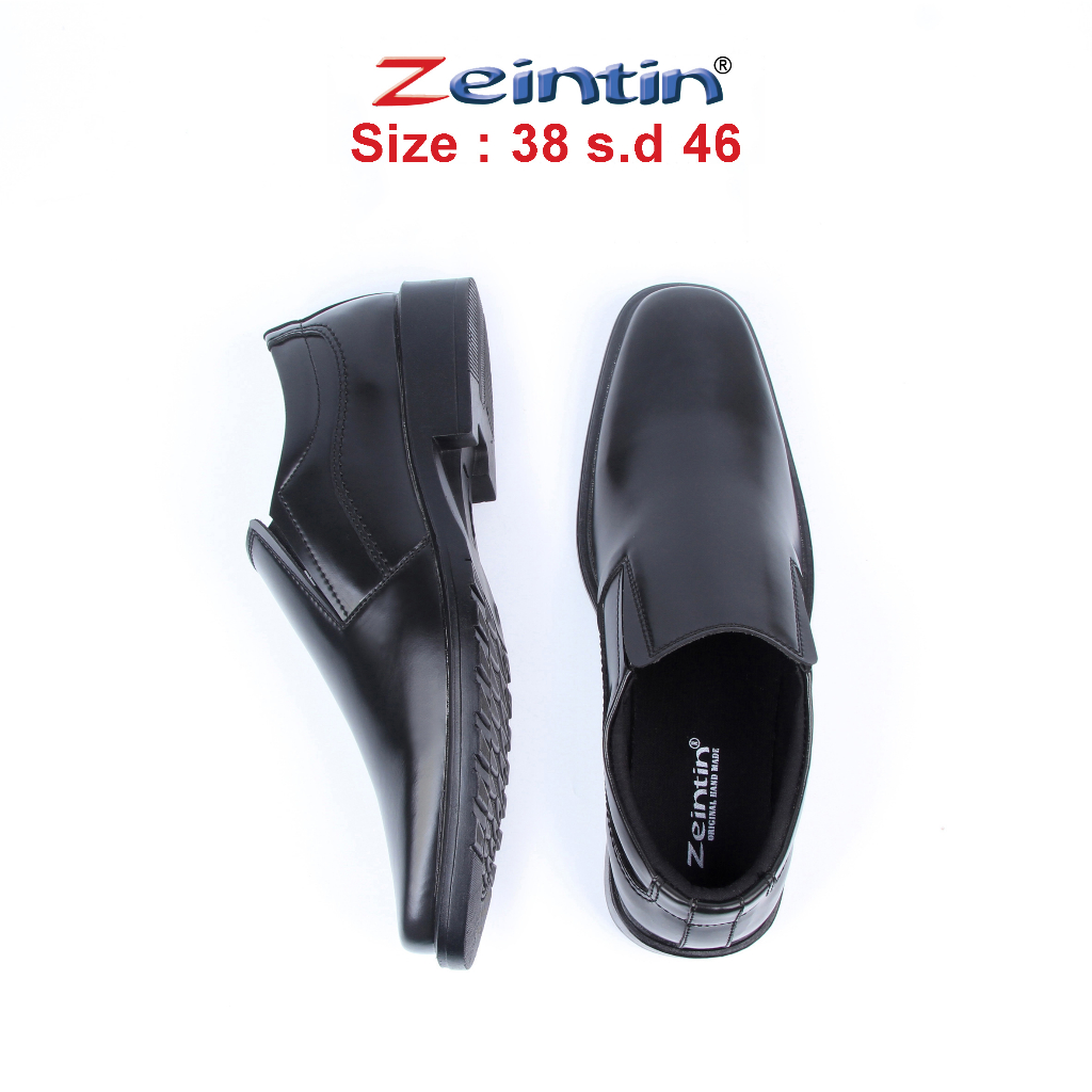 Zeintin - Sepatu Pantofel Pria Bahan Kulit Sintetis Pantofel Pria Kerja Kantor Formal Big Size Original Zeintin BJ