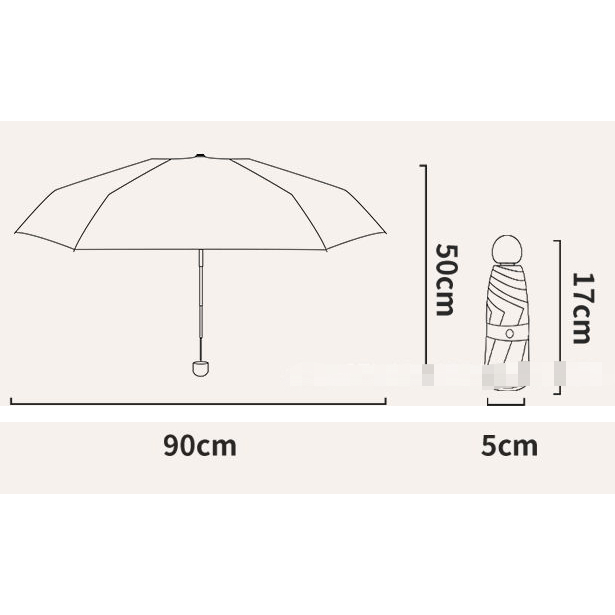 Payung Lipat Mini UPF 50+ / Payung Lipat Traveling Payung Hujan Payung Kapsul