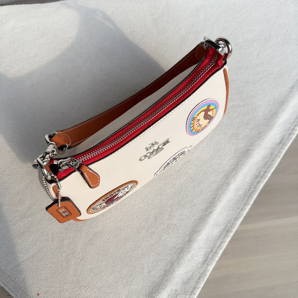 Coach Original CJ604 Rainbow Emblem Underarm Bag Single Shoulder Bag Crossbody Bag Handbag  yxb  604