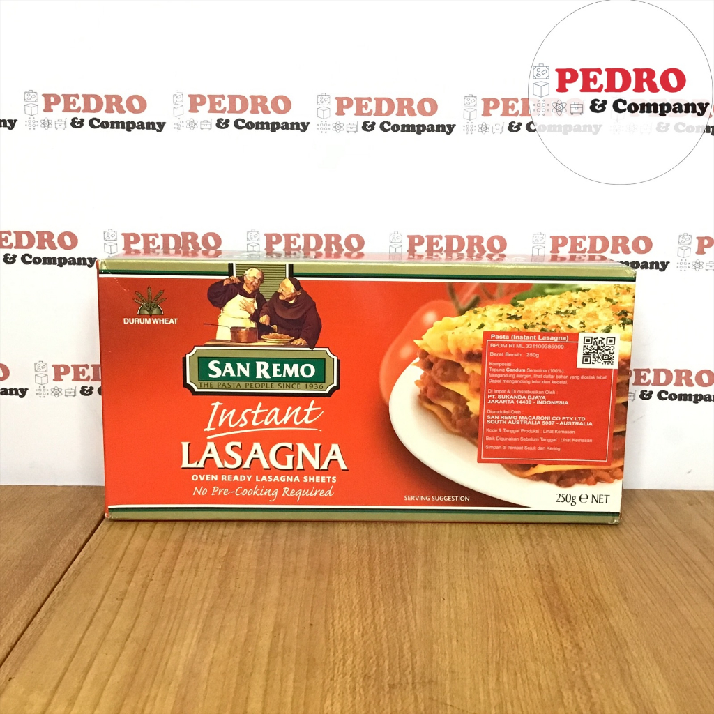 

San remo instant lasagna sheets 250 gram - pasta kering