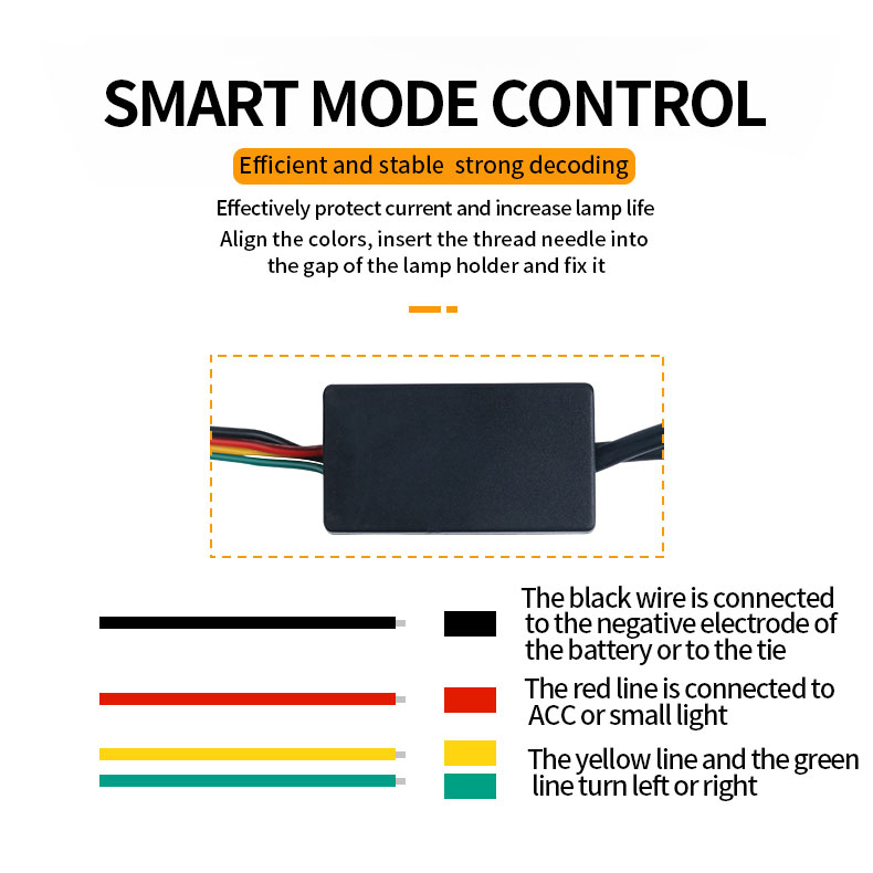 Lampu LED Strip DLR RGB 60cm Lampu Alis Mobil