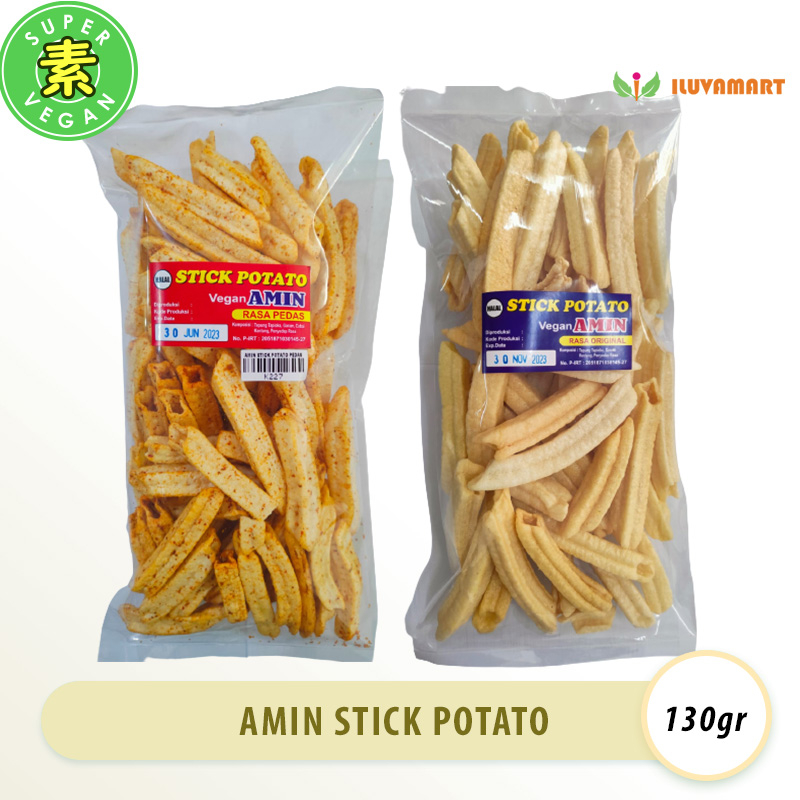 

Amin Stick Potato Pedas Vegan 130g Stik Kentang Vegetarian Camilan