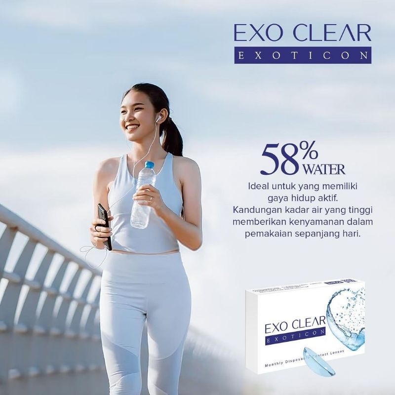 SOFTLENS BENING EXO CLEAR ( MINUS 0.5 s.d -10.00 ) by EXOTICON Made in Korea