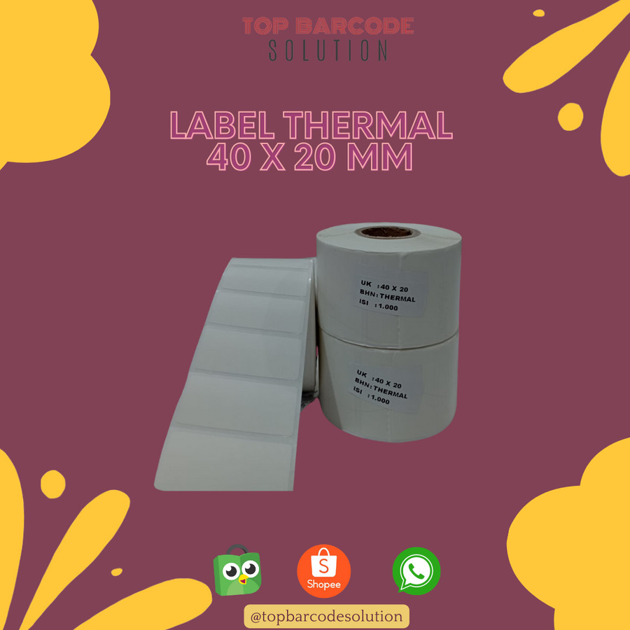 

LABEL THERMAL 40X20 MM 1LINE WHITE