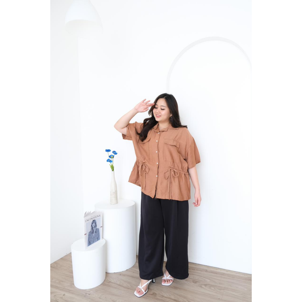 BIGWELL FREYA BLOUSE - BLOUSE WANITA JUMBO - ATASAN WANITA BIGSIZE