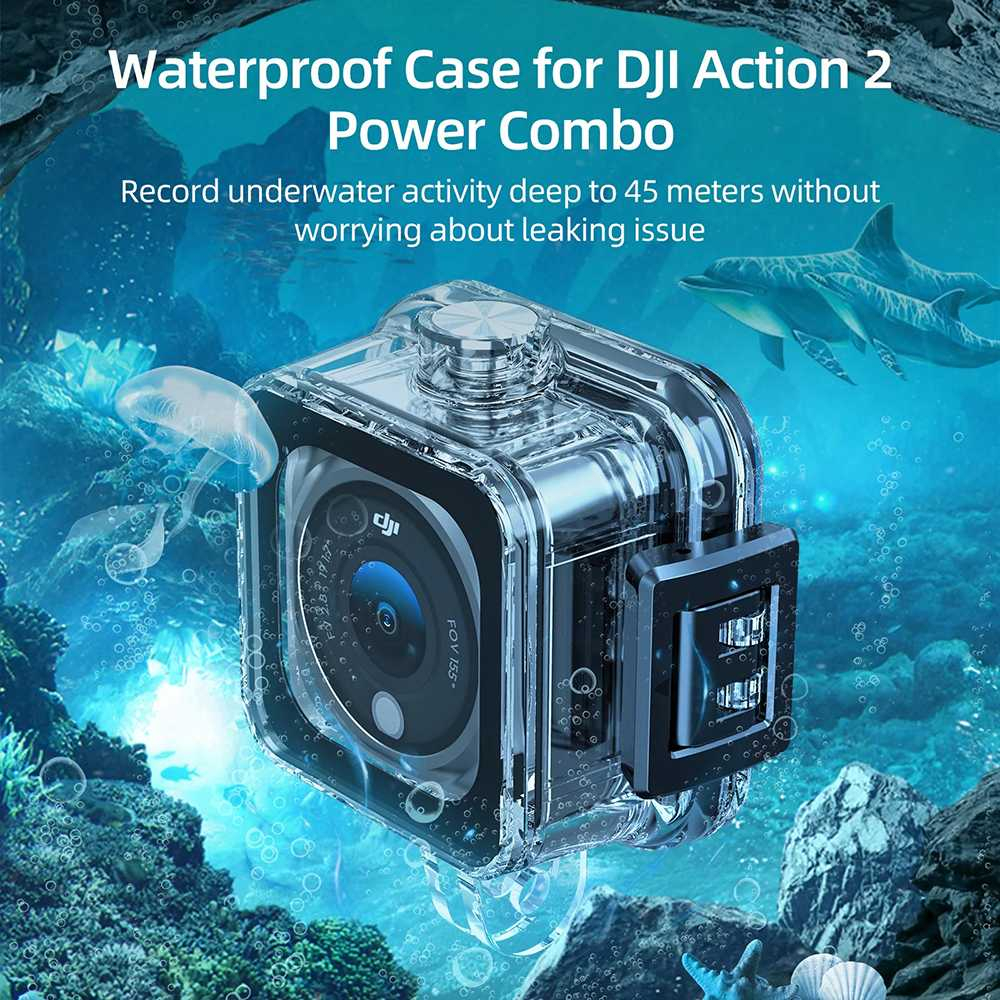 Casing Kamera Aksi Case For DJI Action 2 Waterproof 45 M Pelindung Camera Goresan Benturan Aman Berkualitas