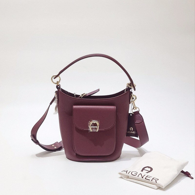 TAS BAHU BRANDED WANITA ORIGINAL - AIGNER ARIANA MEDIUM HOBO BAG