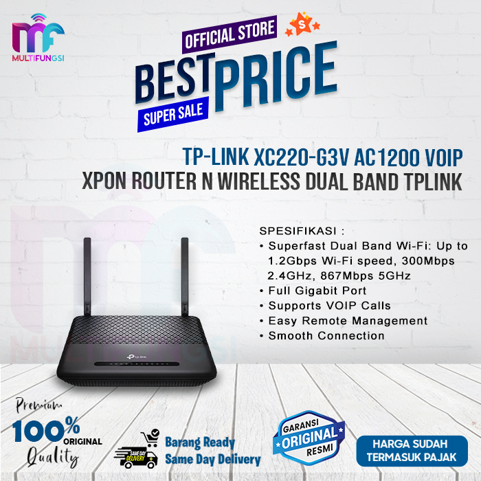 TP-LINK XC220-G3v AC1200 VoIP XPON Router N Wireless Dual Band TPLINK