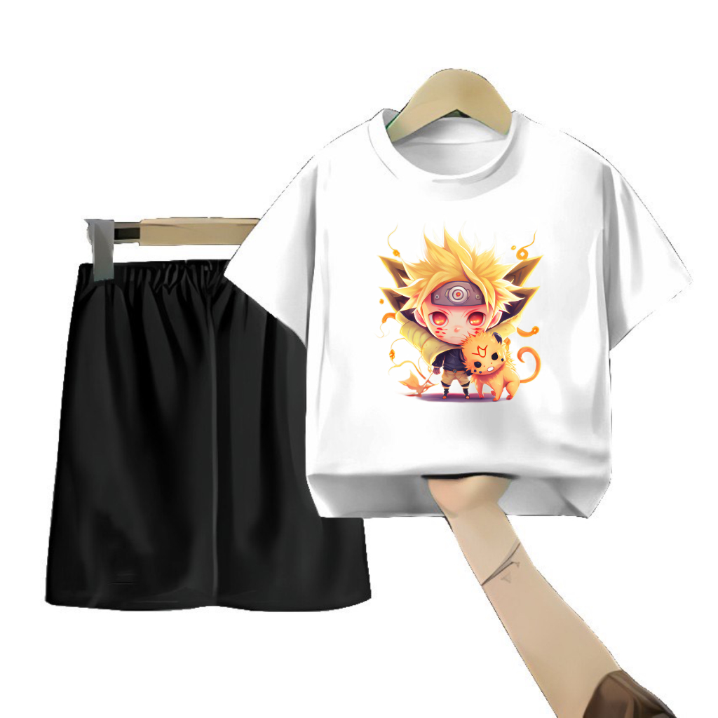 Setelan Kaos Anak Tanggung Naruto Chibi XXL/3XL