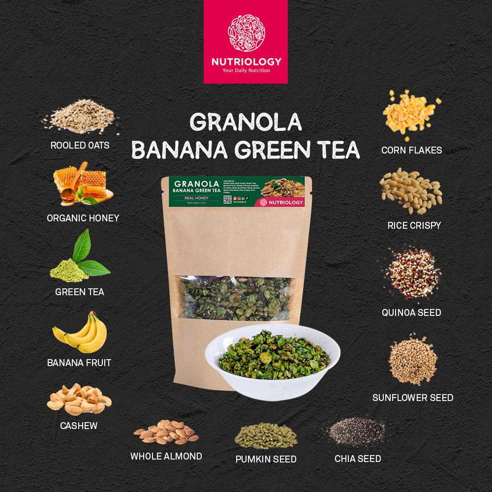 Granola Nutriology 140 gr Sereal Sehat Sarapan Praktis Makanan Diet Lengkap Murah Bergizi Alami High Quality