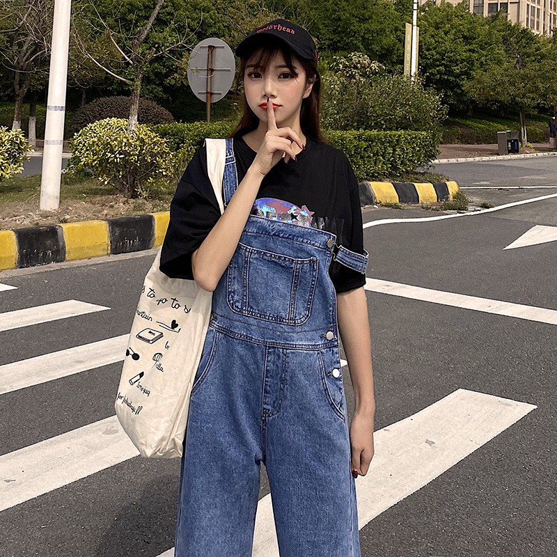 Jumpsuit korea style overall wanita dewasa jumpsuit wanita kekinian celean jeans panjiang kodok wanita ootd terbaru 2023