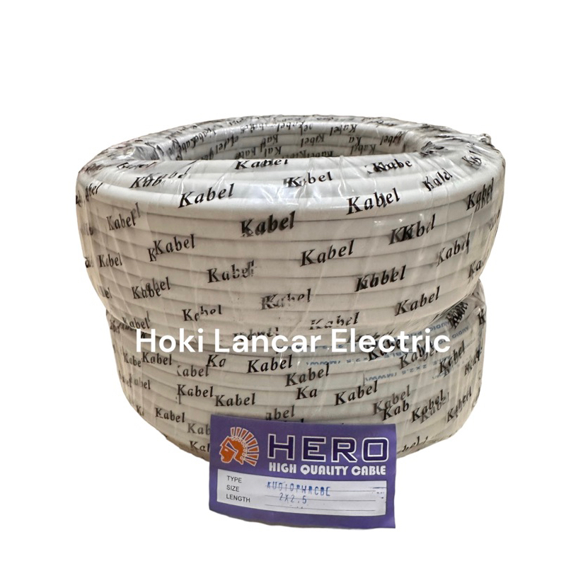 Kabel listrik NYM Hero 2x2,5 30Meter Kawat Tunggal / Kabel Listrik