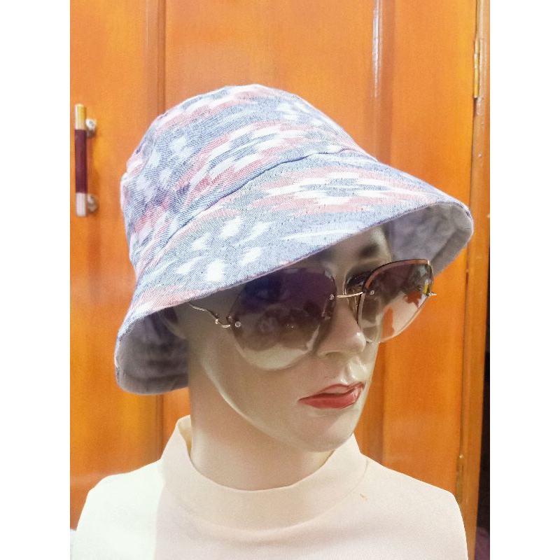 topi tenun etnik tenun goyor atbm asli bukan printing putih abu