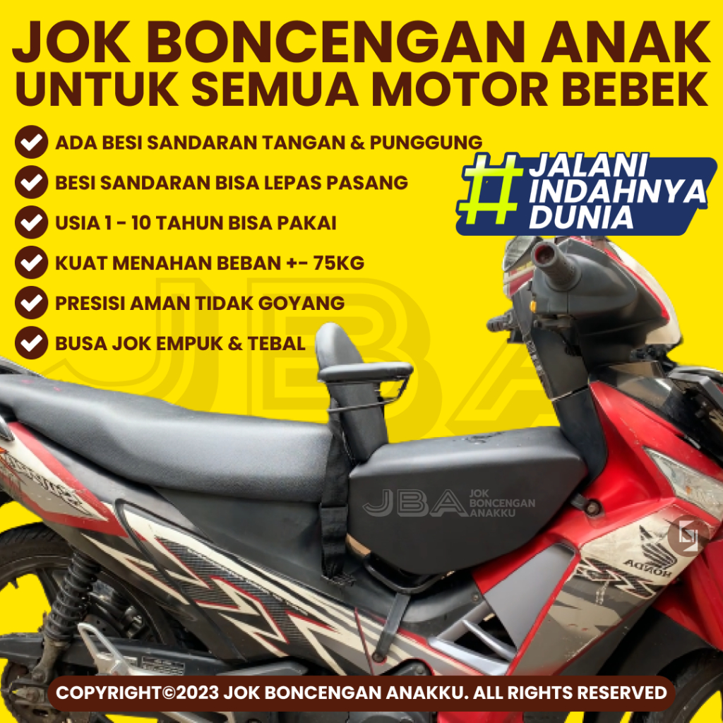 Jok Motor Anak Boncengan Depan Motor Bebek Kursi Dudukan Portable