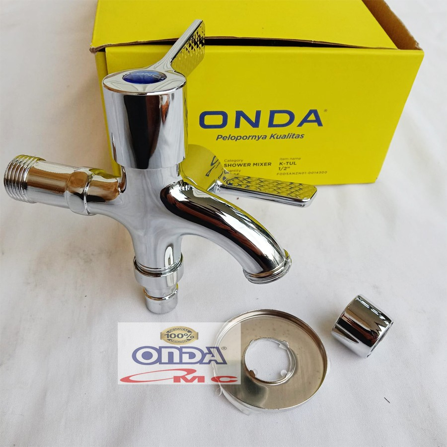 Kran Air Keran Double/Cabang Shower Tembok ONDA 1/2 Inchi K-TUL-1P2