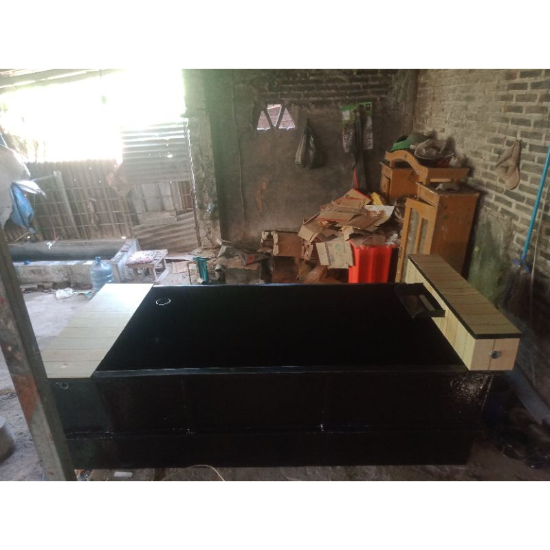 kolam/bak ikan fiber glass..230*100*70+filter.scimer.waterfal..