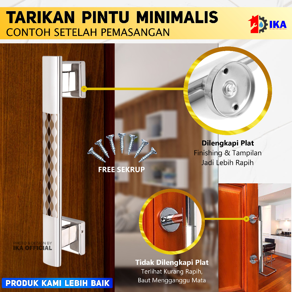 HANDLE PINTU RUMAH 33CM STAINLESS TARIKAN PINTU RUMAH GAGANG DOOR MINIMALIS ANTI KARAT MEWAH CAKEP