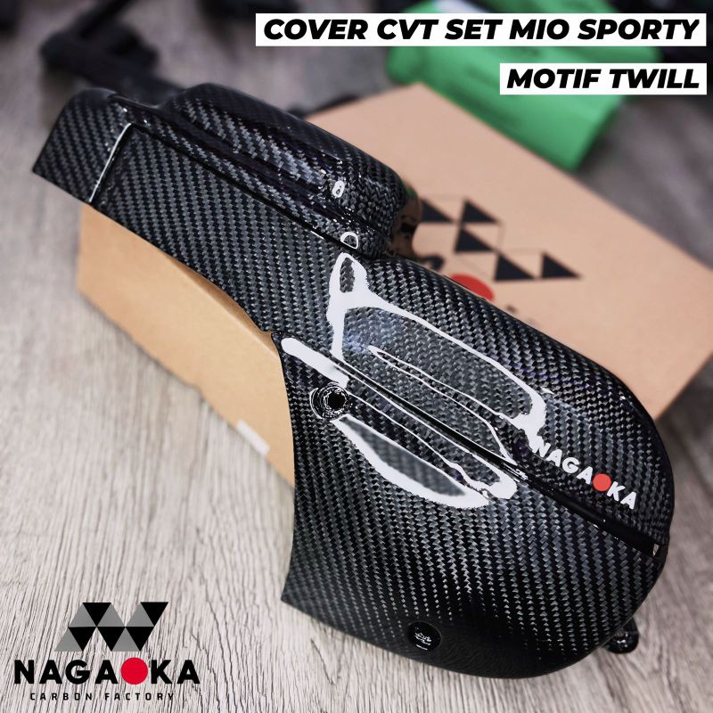 COVER CVT SET MIO SPORTY CARBON KEVLAR TWILL TUTUP AMORE KARBON FORGED DIAMOND PREMIUM HEXAGON ROLLE