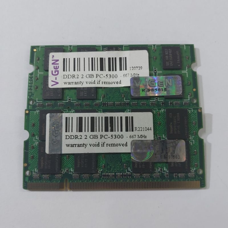 Memory RAM Laptop DDR2 2GB Vgen - Sodimm D2 2GB PC5300-PC6400 VGEN