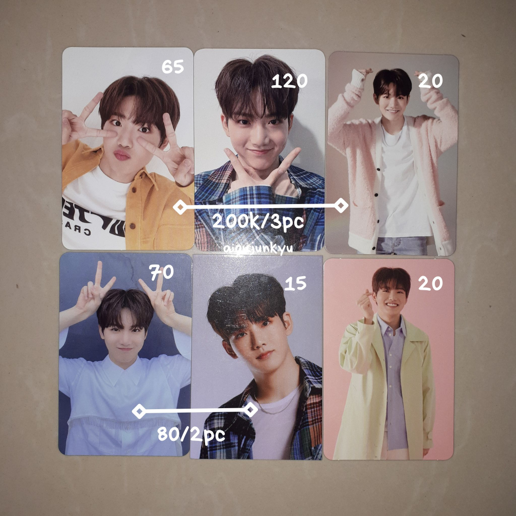 Clearance sale treasure junkyu photocard pc dagu kelinci kuping potter dor mamba AR pout peace kempi