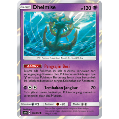 POKEMON TCG INDONESIA DHELMISE HOLOGRAM AS1B 037/150