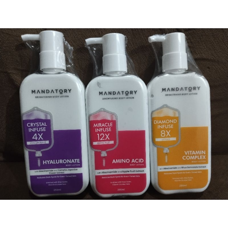 Mandatory body lotion brightening 250ml mencerahkan dan menghaluskan