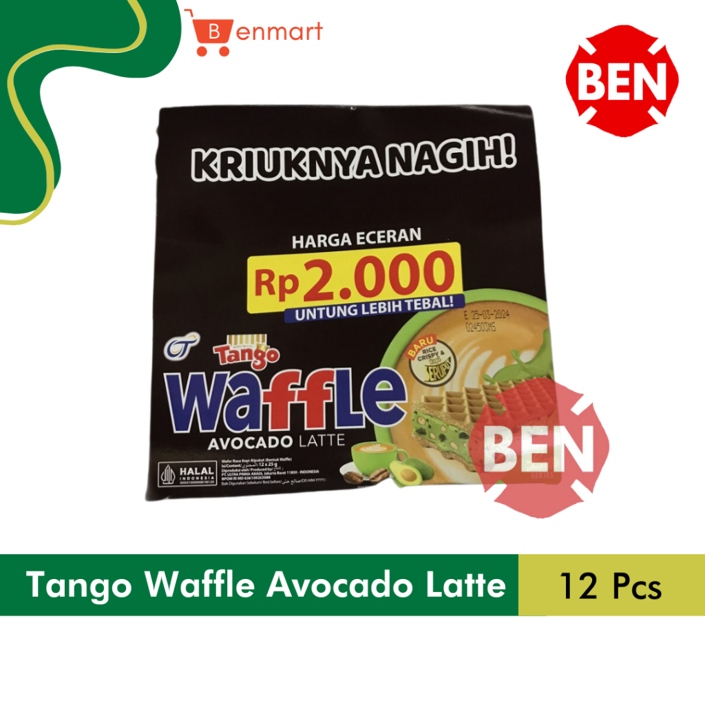 

Tango Waffle AVOCADO LATTE 1 Box 12 Pcs Wafer Kopi Alpukat Wafle Dus