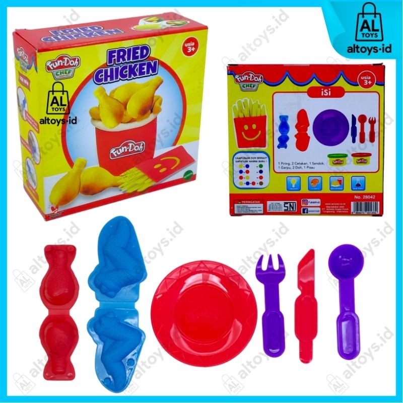 MAINAN EDUKASI FUNDOH LILIN PLASTISIN &amp; CETAKAN SET JUICER MINI / PERMENKU / FRED CHICKEN FUN-DOH  MAINAN EDUKASI MURAH MAINAN ANAK PEREMPUAN MAINAN FUNDOH SET