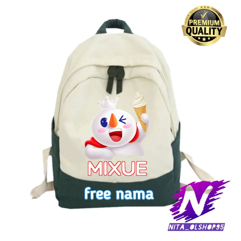 tas ransel anak eskrim mixue tas gendong anak mixue