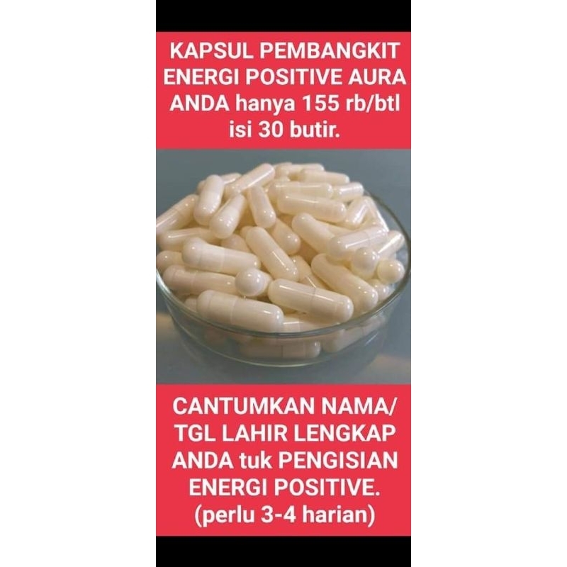 KAPSUL PEMBANGKIT ENERGI AURA (ENERGI BATHIN)