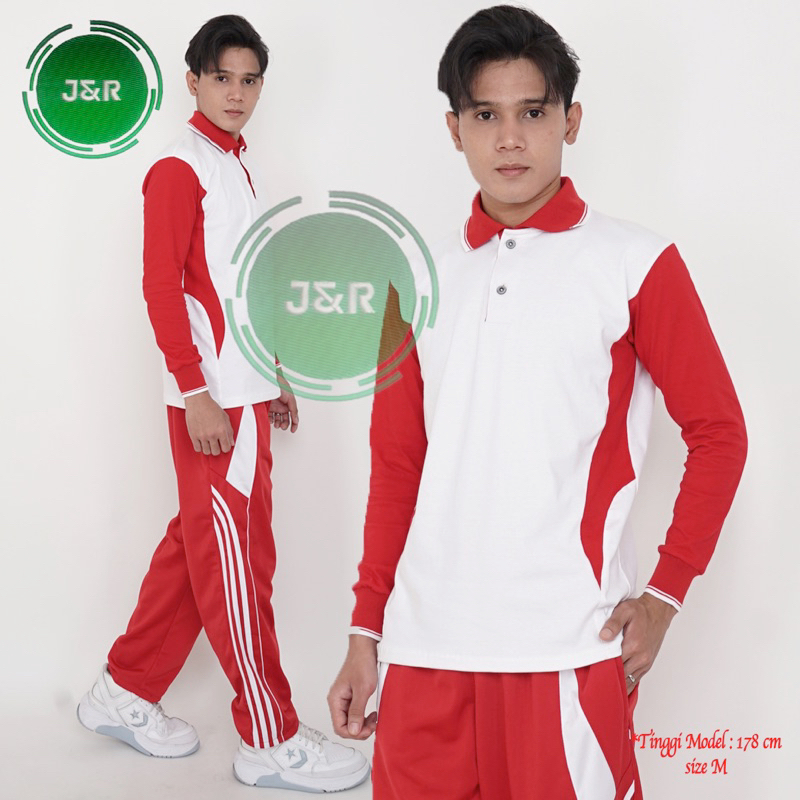STELAN BAJU OLAHRAGA WANGKI PUTIH MERAH PRIA DAN WANITA (01)
