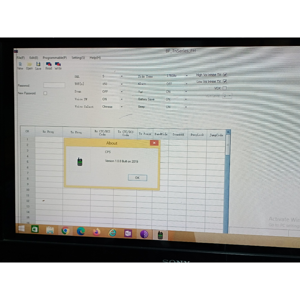 Copy Software Radio HT Mini Slim BAOFENG BF-T9
