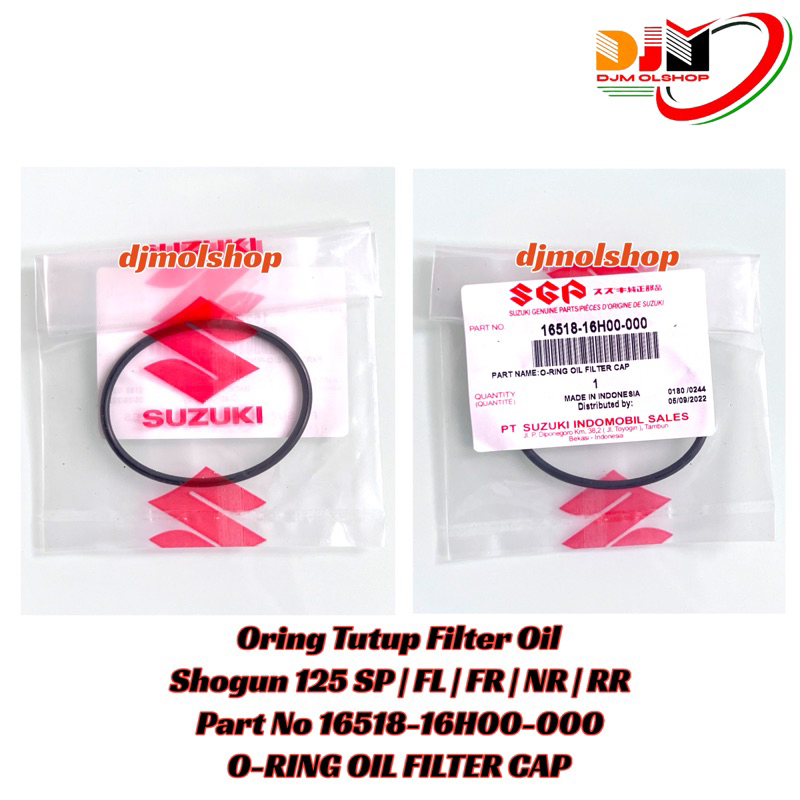 Oring Filter O-ring Tutup Filter Oil Shogun 125 SP FL FR NR RR Original Suzuki SGP 16518-16H00
