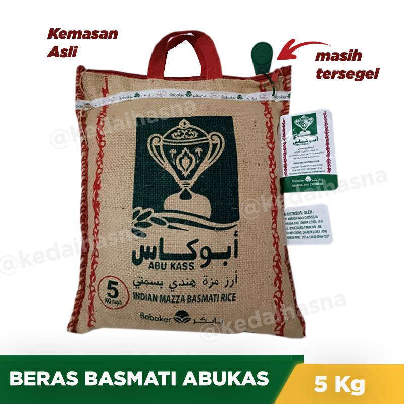 

Beras Basmati Abu Kass ابو كاس Kemasan Karung 5kg (100% ORIGINAL - BUKAN REPACKING !!!)