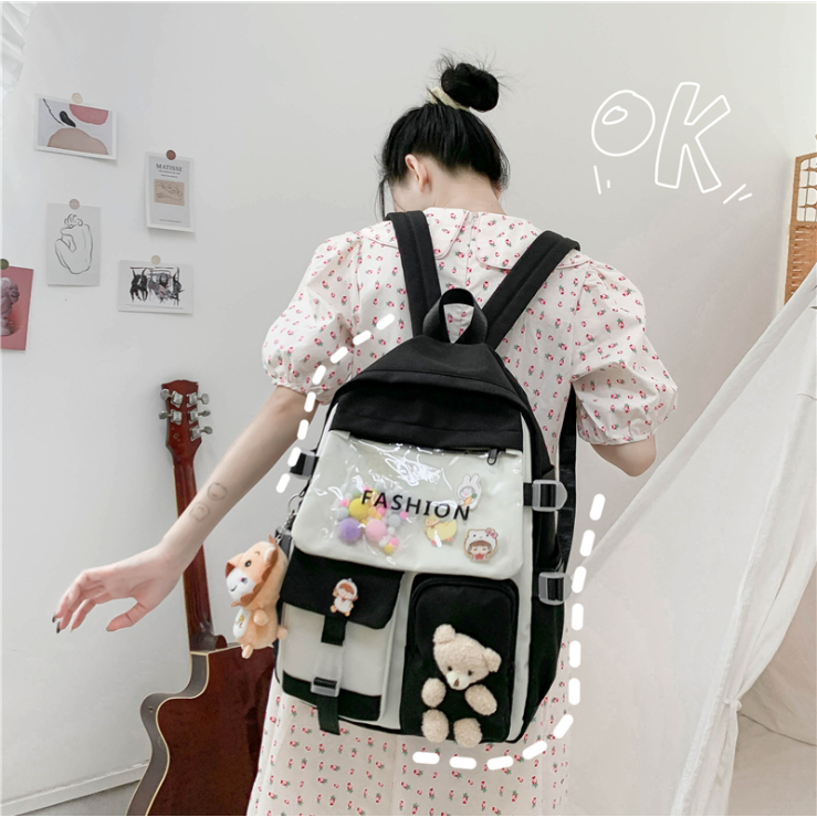 Tas Ransel Sekolah CLOUDS' LOVE 2118 Backpack Remaja Muat Laptop 16inch Bahan Anti Air WATCHKITE WKOS