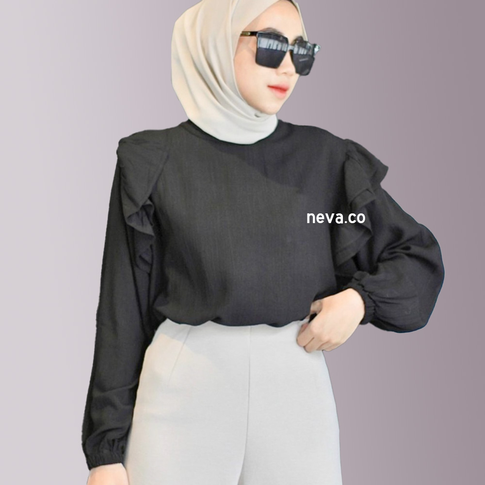 Blouse Atasan Wanita Kekinian Alesha Jumbo Oversize LD 120 Atasan Remaja OOTD Hangout 2022 Terbaru Bisa COD