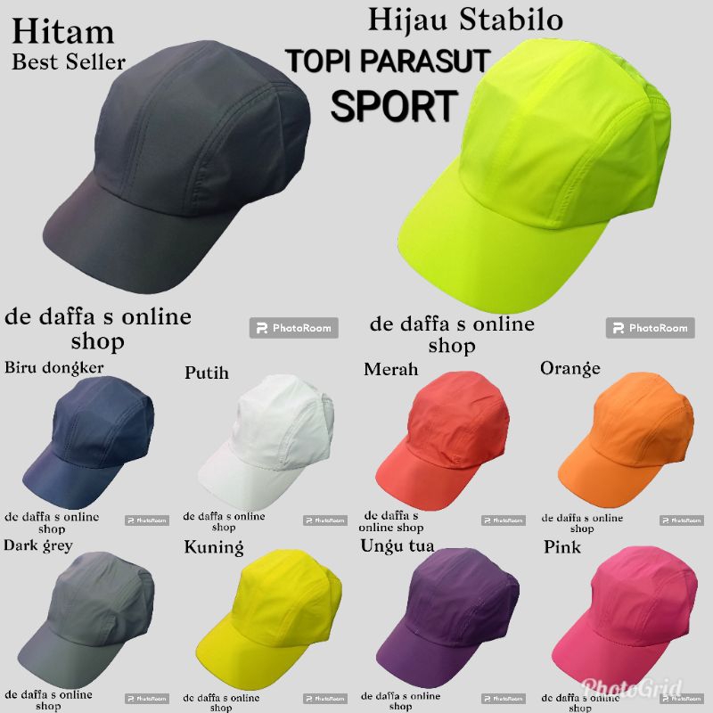 COD TOPI PARASUT LARI TOPI SPORTY POLOS TOPI ANTI AIR SPORTY UNISEX TERLARIS