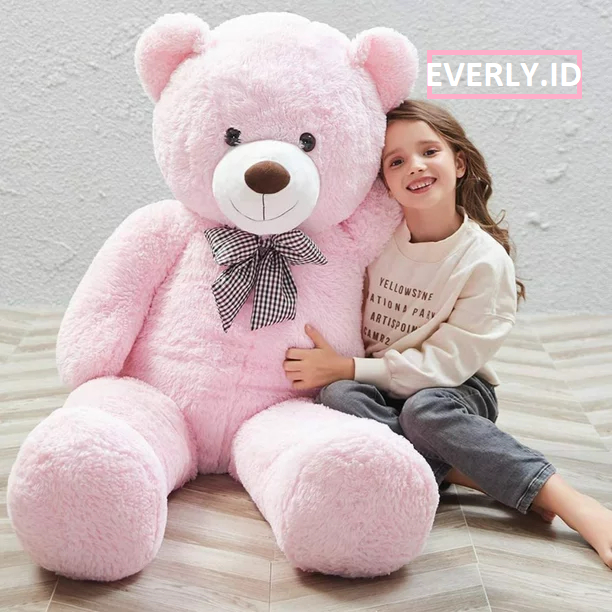 SNI ! Boneka Jumbo Teddy Bear beruang Jojon 2 5 1,5 1 meter 1m 90 cm 1 m 90cm  Gandut Besar Big Tedy Bear topi untuk kado ulang tahun anak pacar teman laki perempuan pria wanita cowok cewek gemes import original MINI KECIL everly.id everlyid gemoy lucu