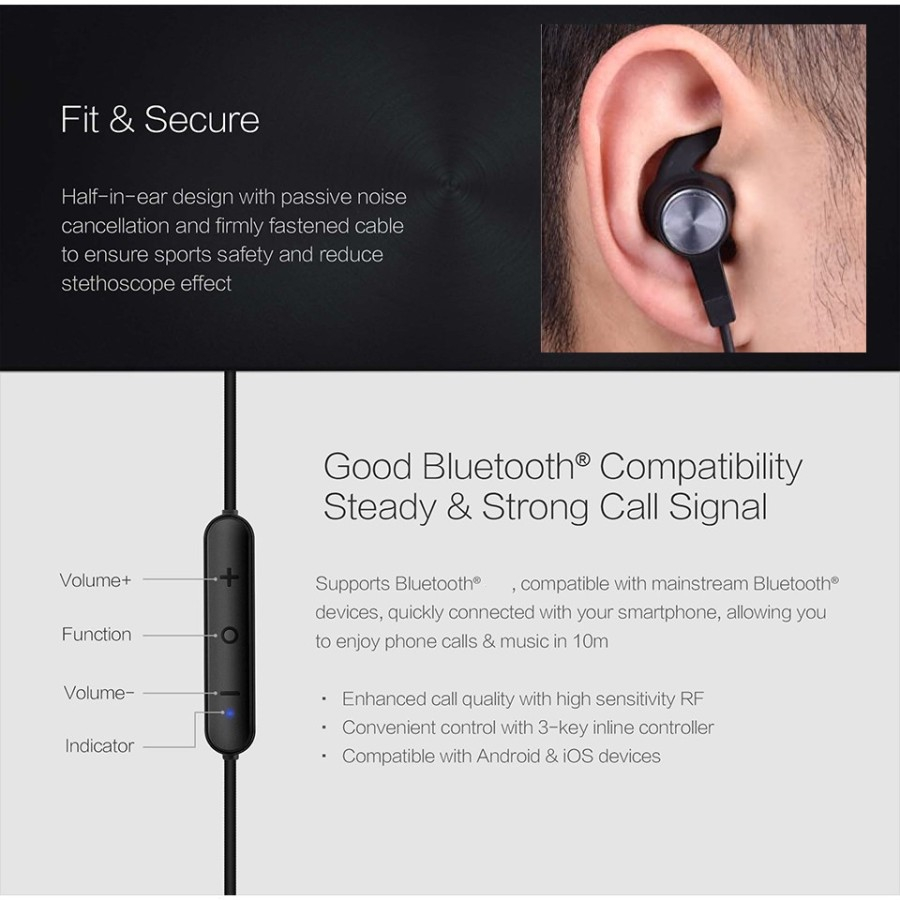 High Value Admos Bluetooth Headset HiFi Bass Sport Earphone Wireless