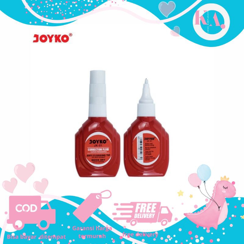 

Tipe-X cair joyko jk-01 correction fluid