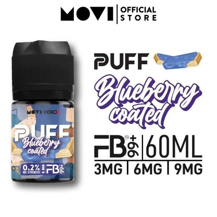 Puff Blueberry Wafer 60ml 3mg 6mg 9mg by Movi x Hero57