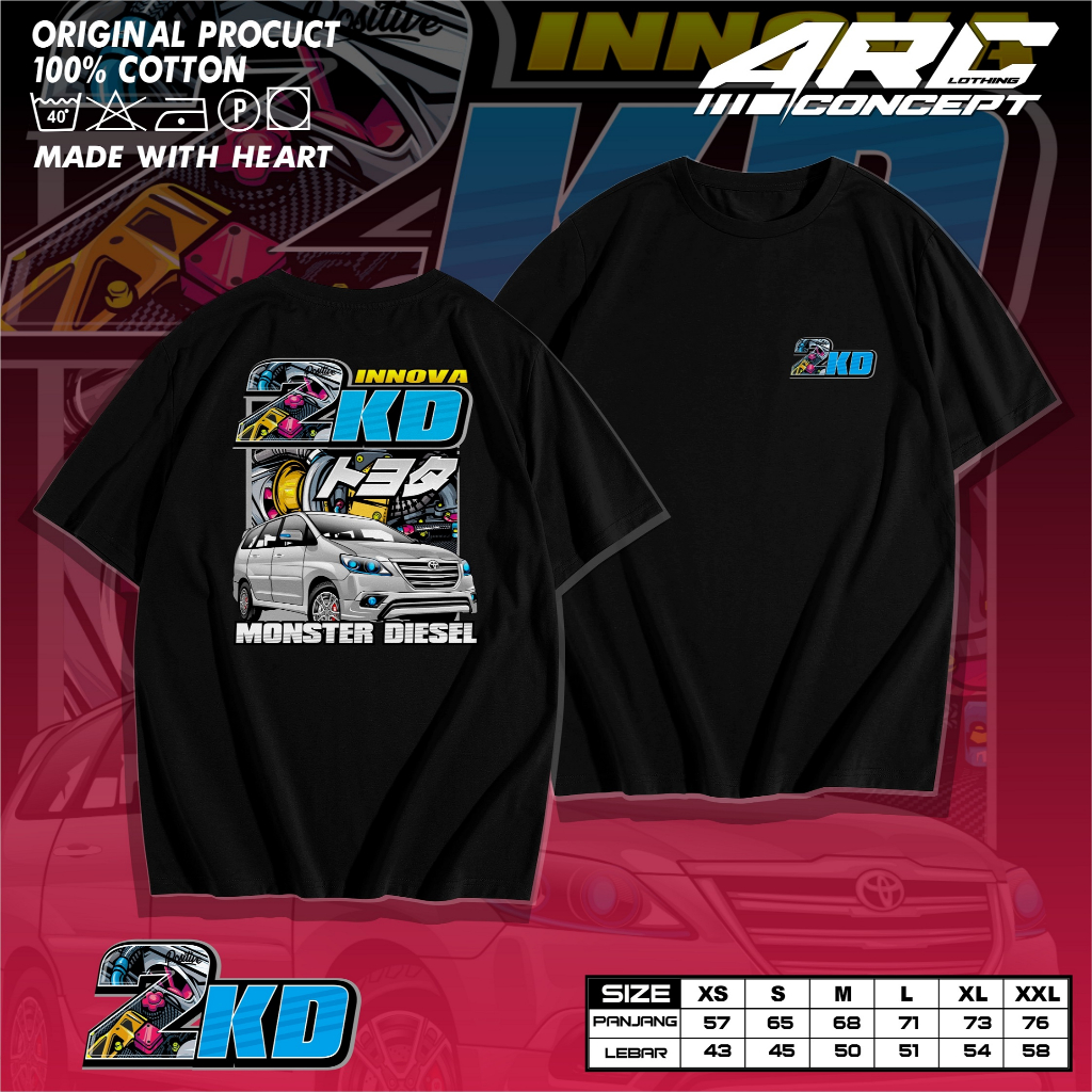 Kaos 2 KD INNOVA - Baju Distro 2KD INNOVA Otomotif