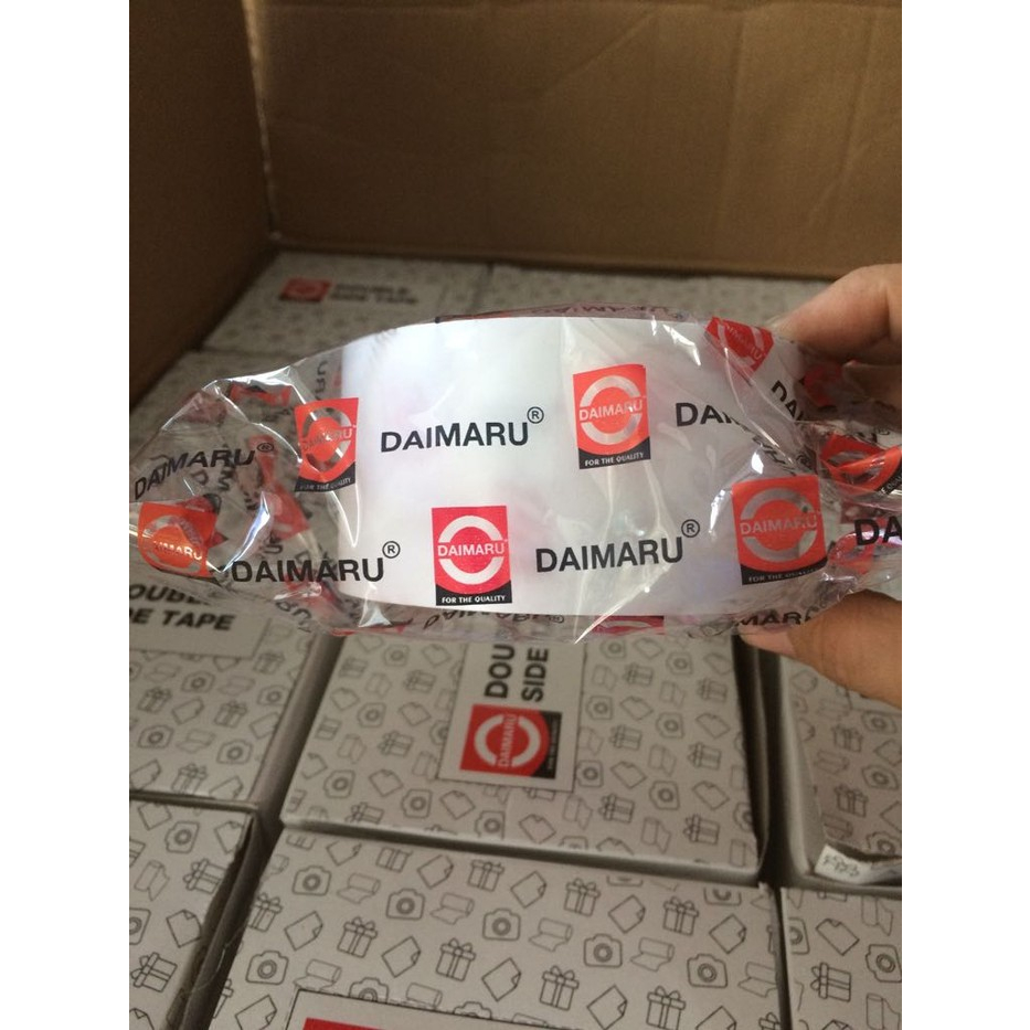 Double Tape DAIMARU 48mm Perekat Kertas Kualitas Bagus Murah Alat Tulis Kantor Perlengkapan Bahan Packing Isolasi Kerajinan Art Kesenian Hiasan Prakarya Dekorasi Aksesoris Craft Craft Peralatan Packing Pack PC Aman Lengket Kuat Grosir Prakarya Malang