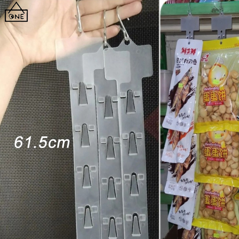 ❤️1Pcs Clip Strip Display Makanan/Klip Display Snack/Strip Klip Produk/Supermarket Snack Plastic Clip Strip/Strip Gantung Plastik PP/Hanger strip Gantungan