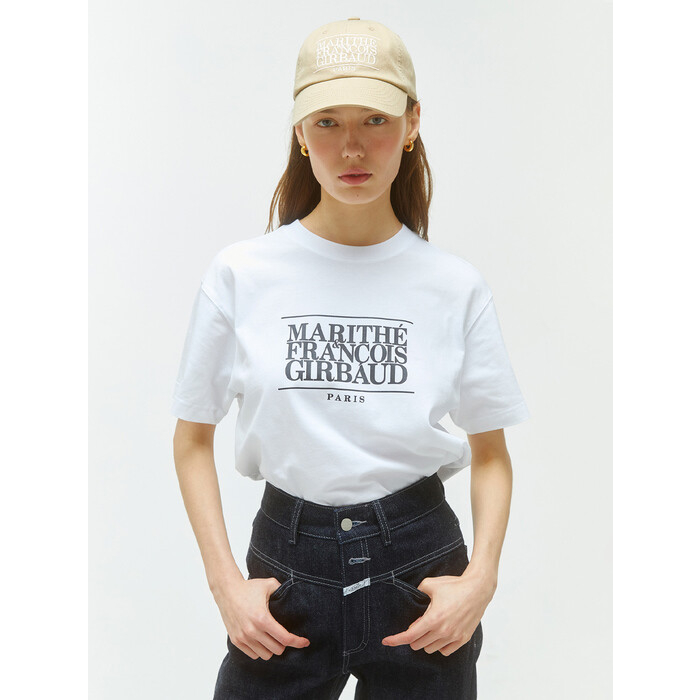 MARITHE CLASSIC LOGO TEE WHITE (UNISEX)