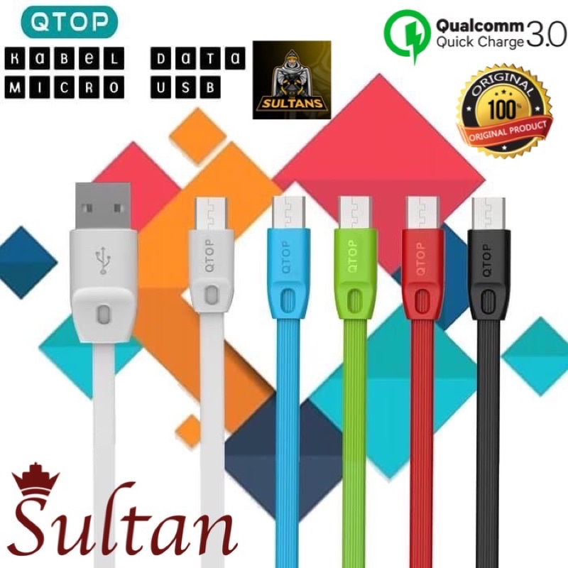 PROMO 1PCS KABEL DATA QTOP SOFT COLOUR QCM100 MICRO