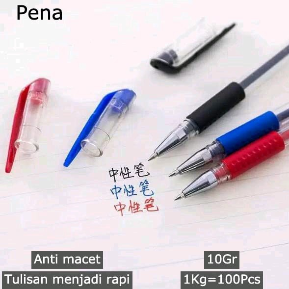 PULPEN PEN GEL CAIR ATK ALAT TULIS BOLPEN BOLPOINT IMPORT MURAH BIRU HITAM MERAH