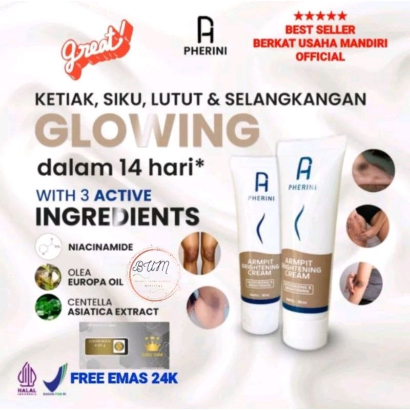 PHERINI Armpit  Cream Pemutih Ketiak Original BPOM Garansi 100% Asli