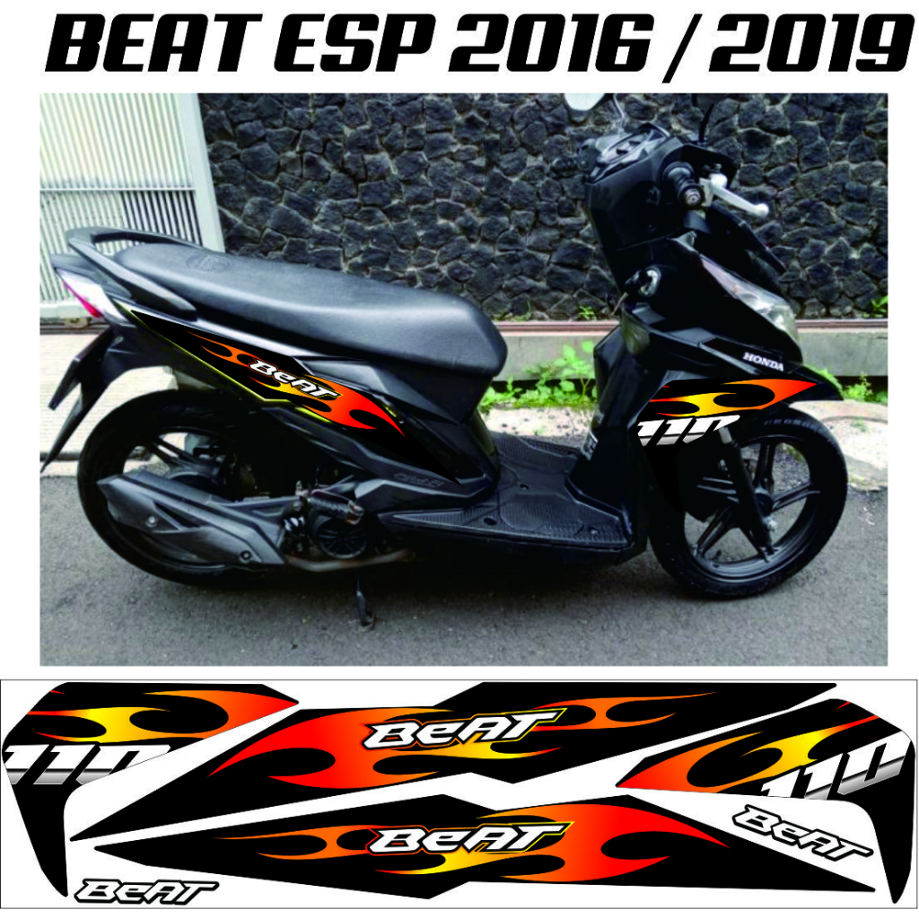 STRIPING STIKER / MOTOR BEAT ESP 2019 STIKER MOTOR STIKER LIS HONDA MATIK  BEAT 2016-2019  MOTOR  VA